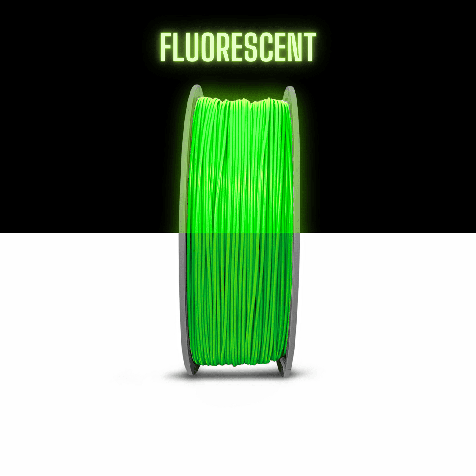 A 1kg spool of Filaform Fluorescent PLA in Green