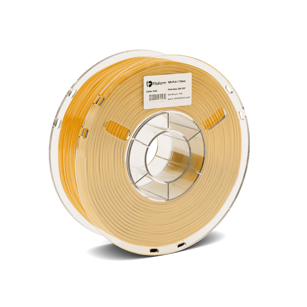 A 1kg spool of Filaform Silk PLA in Gold