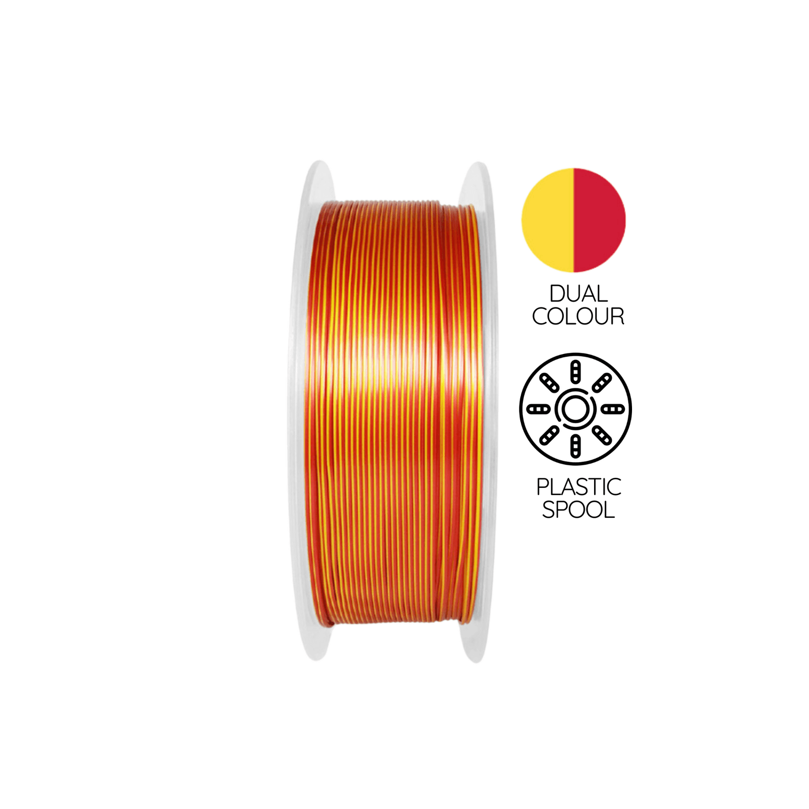 Filaform Dual Silk PLA in Gold & Red