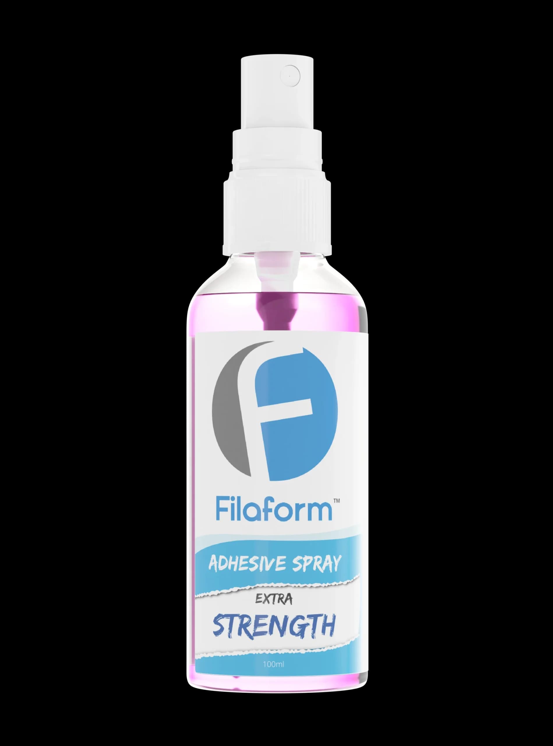A 100 ml bottle of Filaform Adhesive Spray Extra Strength